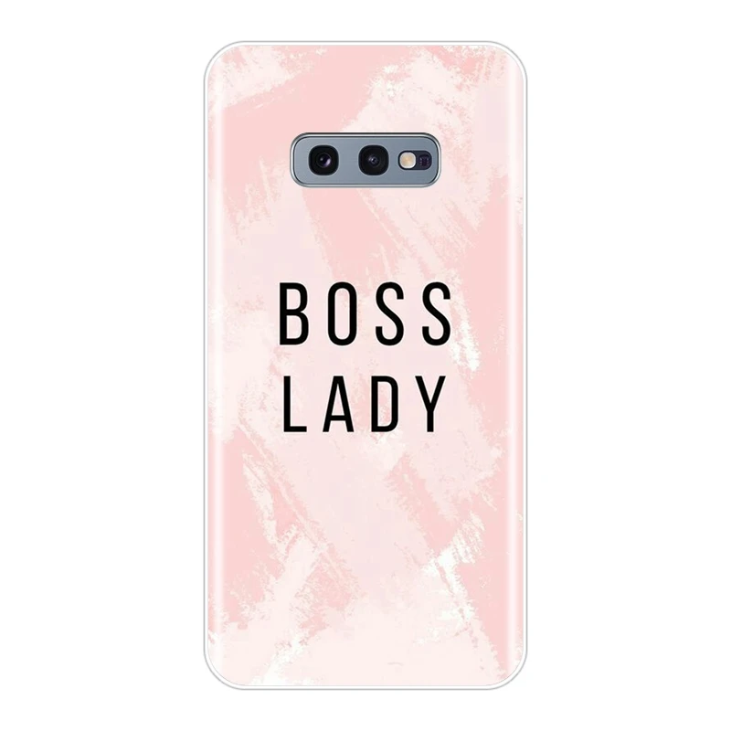 Задняя крышка для samsung Galaxy Note 10 Pro Girl Boss розовый женский Мягкий силиконовый чехол для samsung Galaxy S10 Plus 5G 10E чехол для телефона