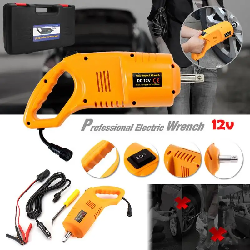 

12V Electric Brushless Impact Wrench Rechargeable 1/2 Socket Wrench Cordless Impact Electric Wrench Wheel Repair Tools with Case