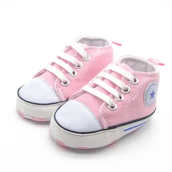 

6 colors Canvas Baby Shoes Infant Cotton Fabric First Walkers Soft Sole Shoes Girl Boys Footwear