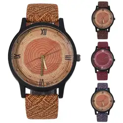 2019 Роскошные брендовые деревянные часы женские мужские унисекс часы для женщин наручные часы кожаные часы Аналоговые кварцевые наручные