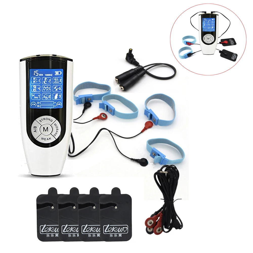 Electric Shock Penis Rings Electro Cock Massage Pad Body Stimulation Orgasm Medical Themed Sex Toys Kit For Man | Красота и здоровье