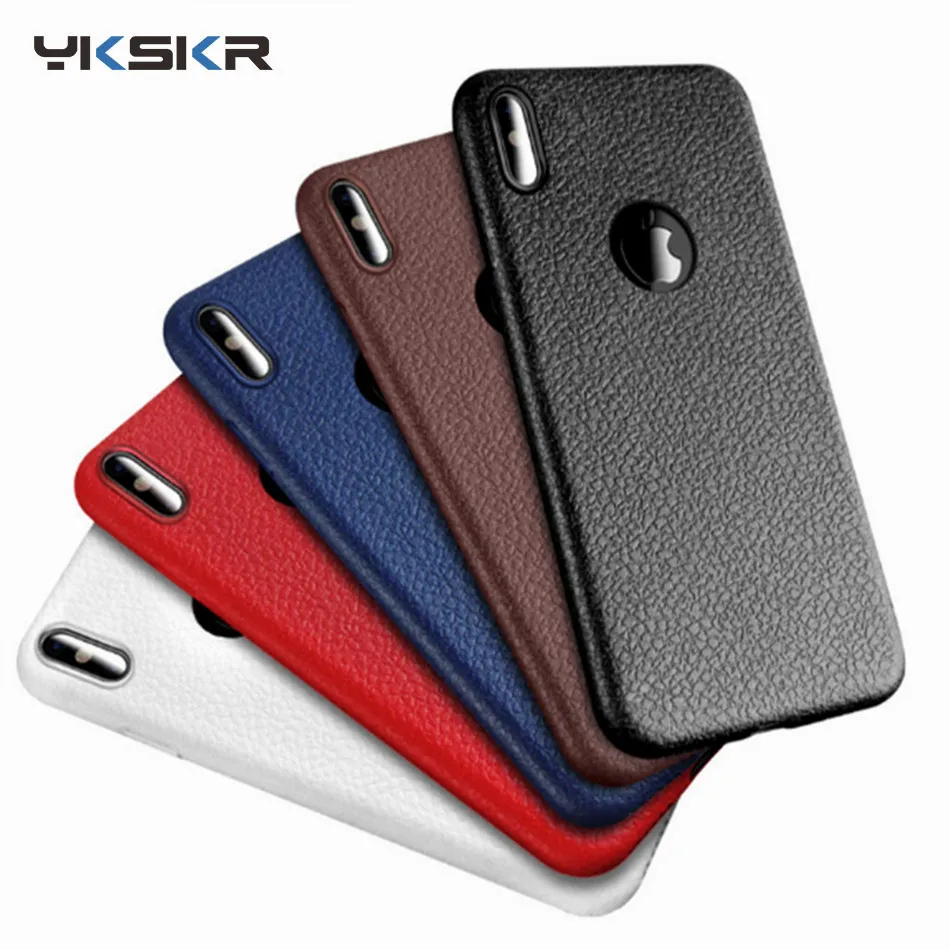 

Leather soft for iphone 7 case Pure color case for iPhone X XR XS MAX TPU soft case for iPhone 8 for iphone 6 case