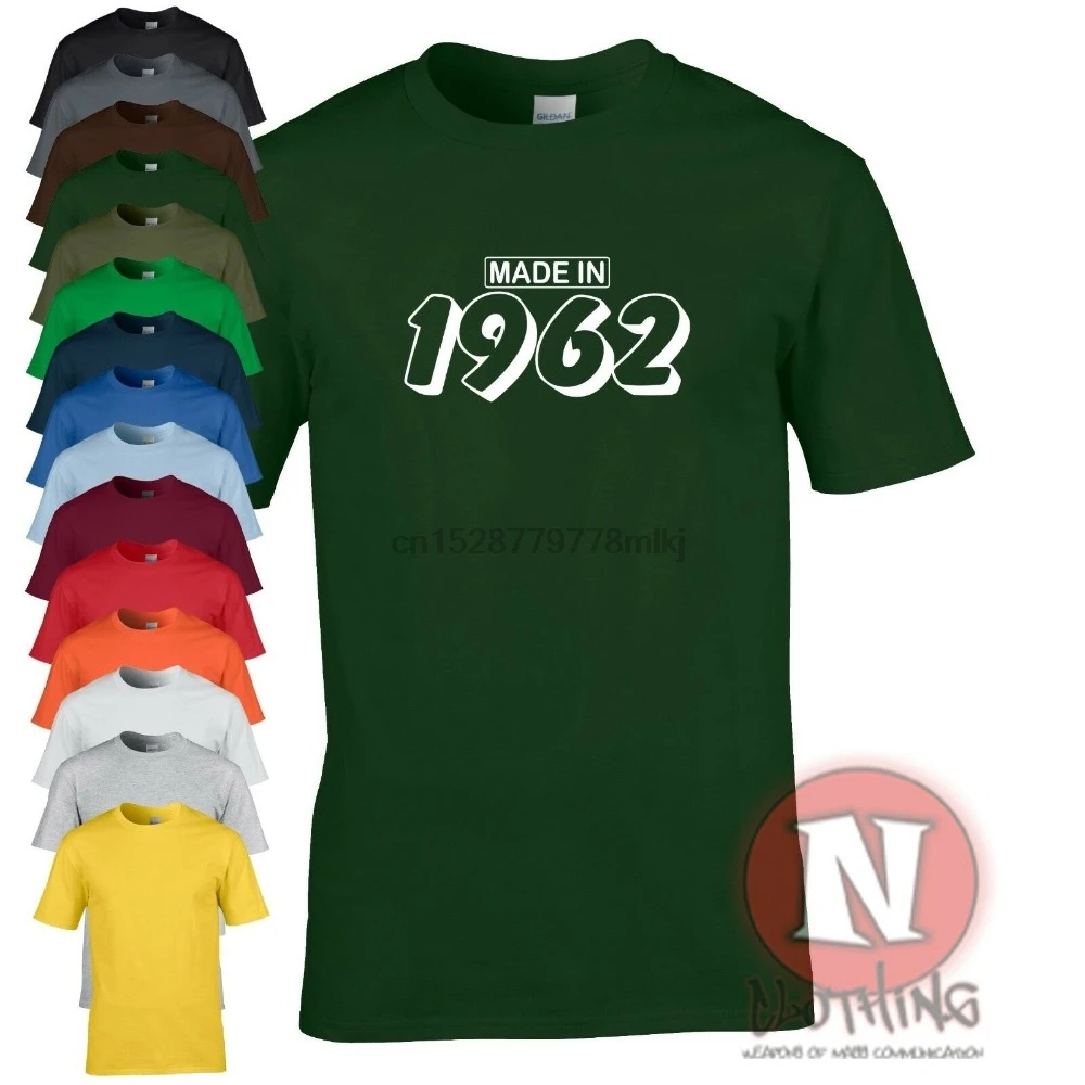 Для ногтей сделано в 1962 Camiseta Regalo Fiesta Divertidonew модная футболка Графический футболки