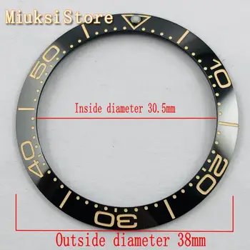

38mm new black ceramics watch bezel fit automatic mechanical watch 40mm mens watch bezels