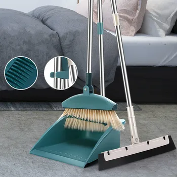 

3 Piece/set Broom Dustpans Suit Combination Household Lazy Sweep Floor Sweeping Hair Artifact Wooden Floor Windproof Magic Broom
