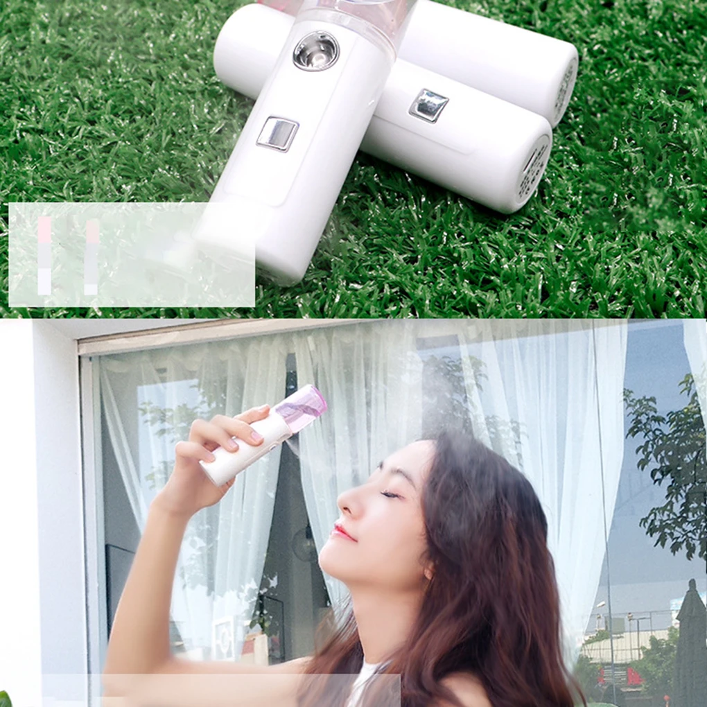 

Nano Mist Water Spray Portable Face Humidifier USB Rechargable Handheld Mini Facial Steamer
