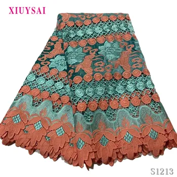 

african guipure cord lace fabric high quality coyd voile lace fabrics fashion embroidery french net lace fabric for weddi S1221