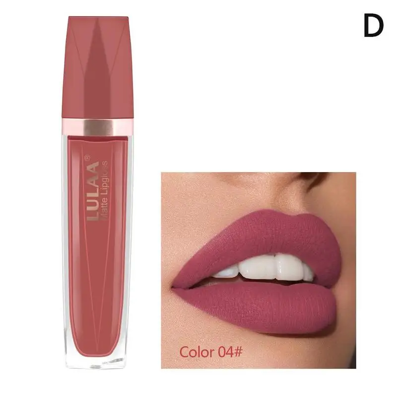 Matte Lipgloss Sexy Lip Gloss Matte Long Lasting Waterproof Cosmetic Beauty lipgloss Moisturizing Non-stick Cup Lip Makeup - Цвет: 4