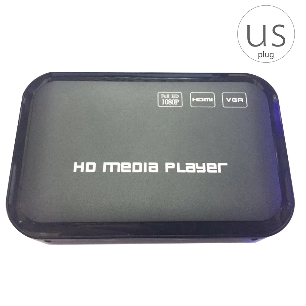 Full HD 1080P медиаплеер центр мультимедиаплеер HD SD SDHC MMC карты пульт дистанционного управления с USB EU/US/UK/AU Plug - Цвет: US Plug