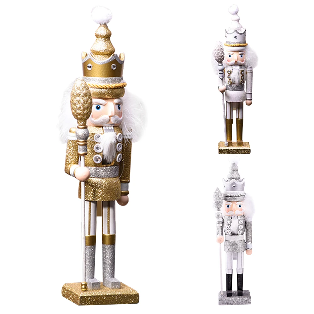 Кукольные миниатюрные фигурки, игрушка, Солдатики из грецкого ореха, деревянный Щелкунчик, подарок, украшение для офиса, Рождественский Декор, куклы, ремесла, блестки для дома