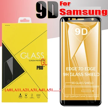 

100pcs 9D Tempered Glass Curved Film Screen Protector For Samsung Galaxy A01 A21 A31 A41 A01 A51 A61 A71 A81 A91 With Package