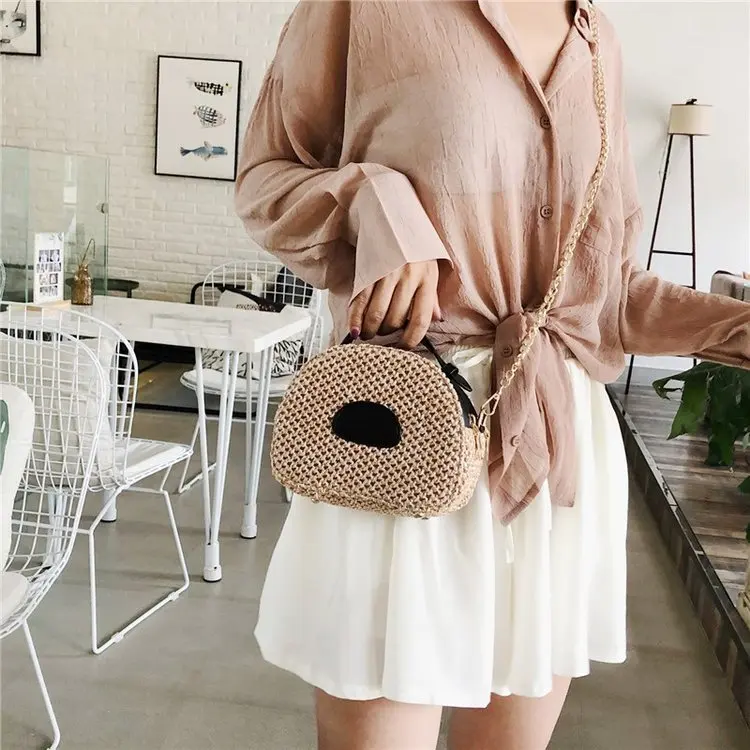 

Summer New Arrival WOMEN'S Bag 2019 New Style Fashion Korean-style Versatile Shoulder Bag Straw Bag Shoulder Fashion Handbag Bag
