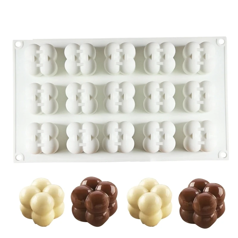 

Chocolate Moulds Silicone Cake Mold 15 Holes Stacking Ball Molds For Baking Mousse Truffle Pans Cake Decorating Tools