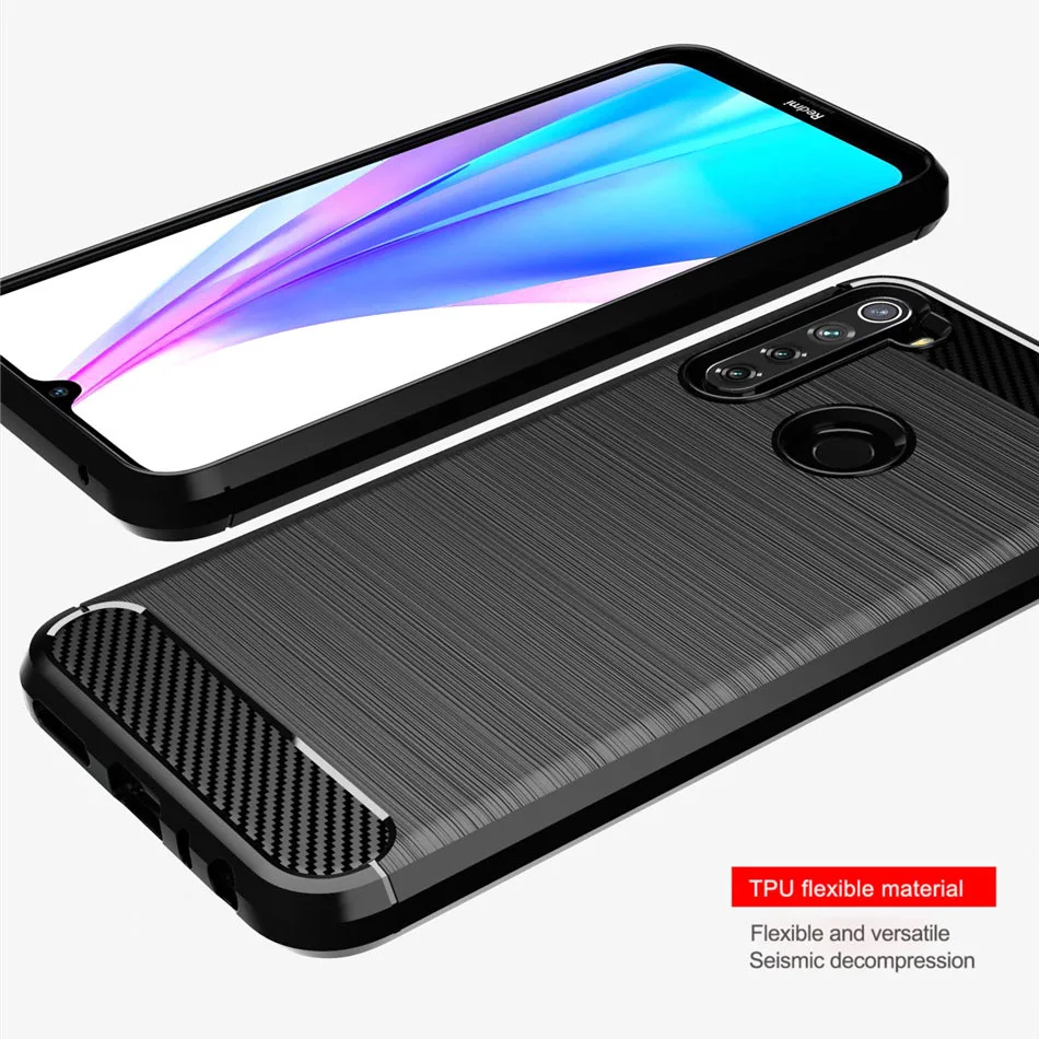 Мягкий силиконовый чехол Whyes для Xiaomi Redmi Note 8 8 T, ударопрочный чехол из углеродного волокна и ТПУ для Xiaomi Redmi Note 8 T, чехол