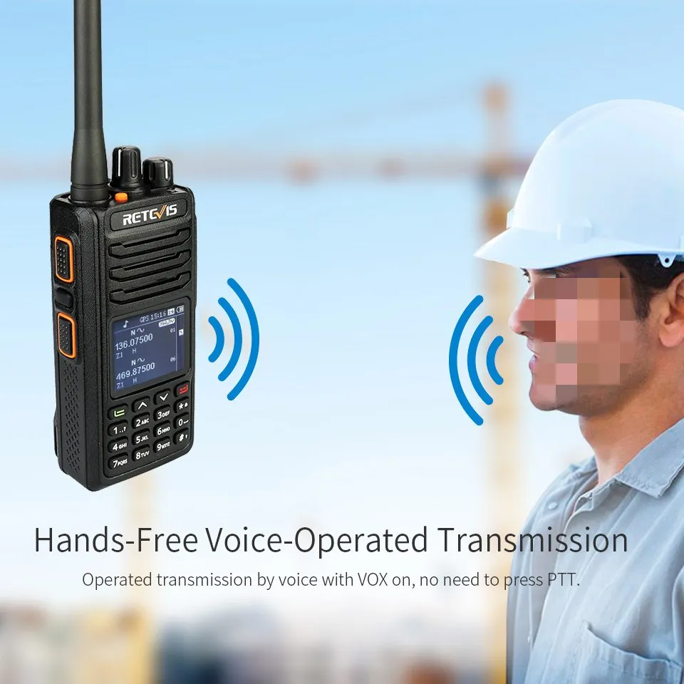 2 шт. Retevis RT52 Цифровой Dual Band gps DMR радио портативная рация VHF UHF Dual PTT до 4000 Каналы радиолюбителей КВ трансивер