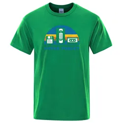 Never Forget Sarcastic Graphic Music Funny Printed Oversize Men's T-Shirt - Casual Breathable Cotton Tee - S (Green)
