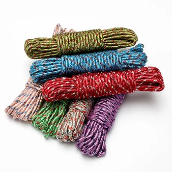 

1PCS New design 10m colorful multifunctional nylon clothesline outdoor travel windproof drying line non-slip hanger