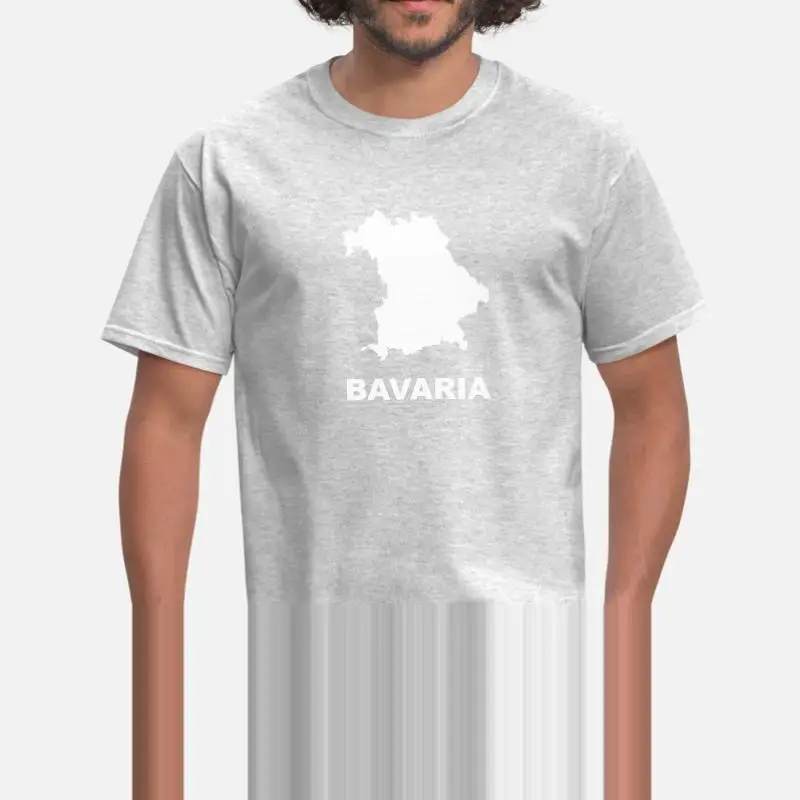 Men-Gray Персонализированная Bavaria карта футболка для мужчин s женщин вырез лодочкой забавная Повседневная мужская футболка с коротким рукавом Homme хип-хоп - Цвет: Men-Gray