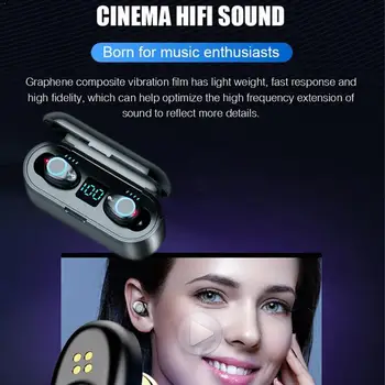 

Outdoor Wireless Headphones Bluetooth 5.0 Earphone Sports Mini HD Phones Support TWS Headset Running iOS/Android Cal HIFI I P7Y4