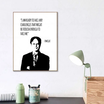 

The Office Poster Dwight Shrute Canvas Painting Dwight Quote I'm Ready To Face Wall Art Home Decoration for Living Room
