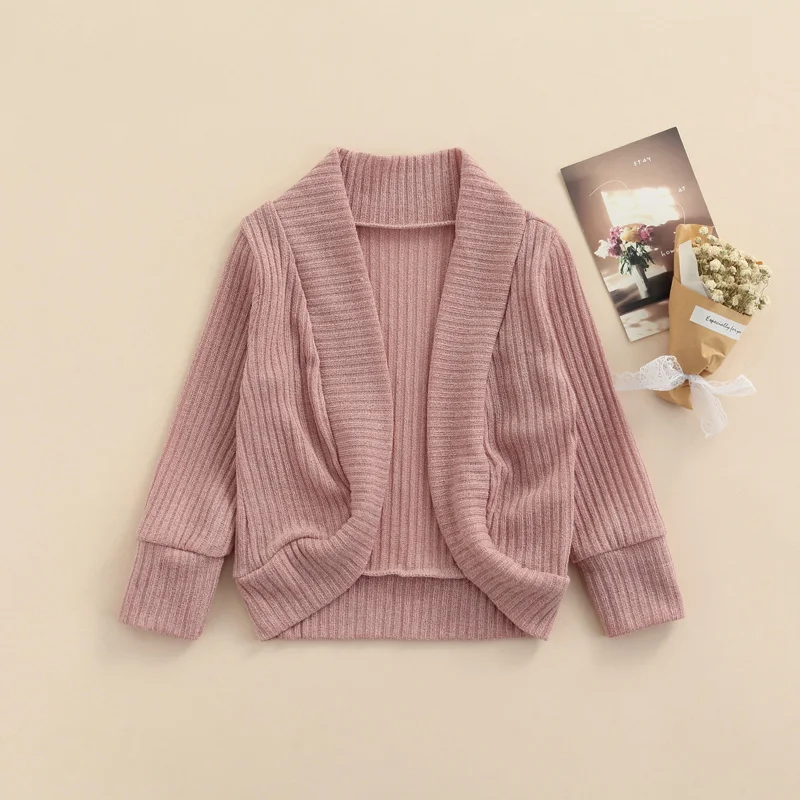 Ma&Baby 1-6Y Children Kid Baby Girls Knitted Cardigan Long Sleeve Sweaters Autumn Spring Clothing Costumes DB88