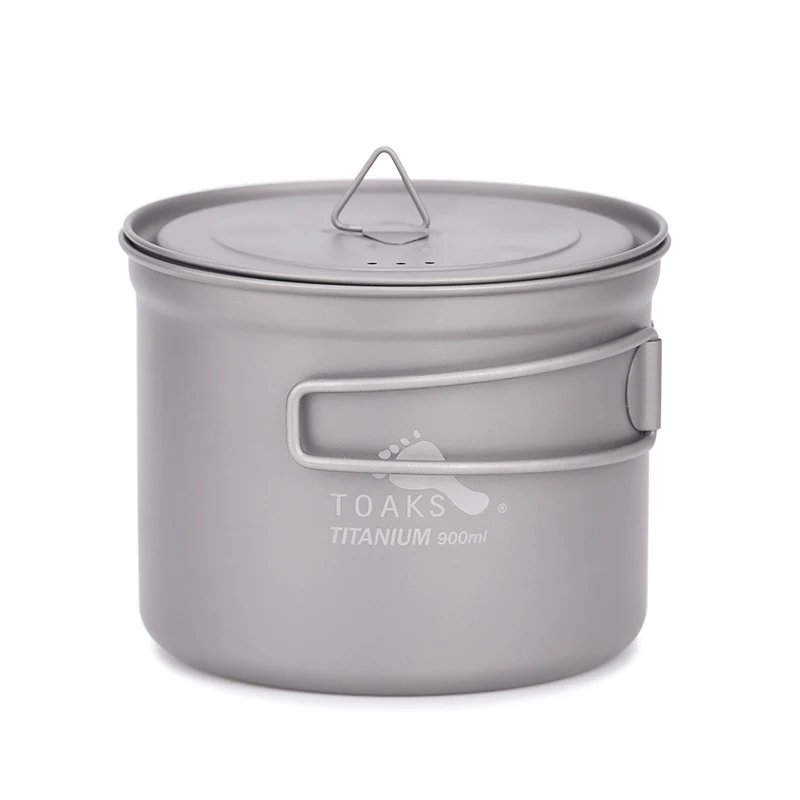 TOAKS 900ml Pot Titanium Pot with cover and handle Outdoor Titanium