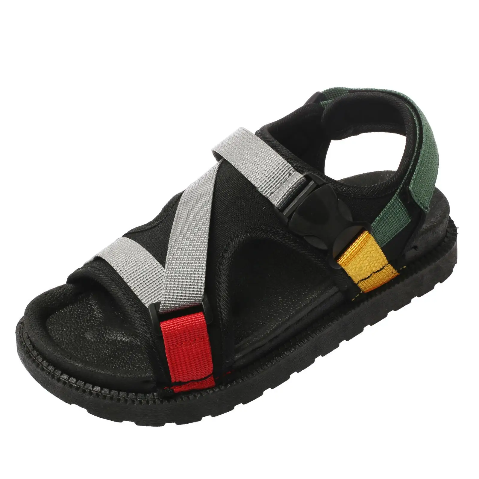 2020 Sports Sandals Ladies Platform Shoes Woman Mid Heel Muffin Thick Bottom Hook Loop Fashion Casual Black Yellow Summer | Обувь