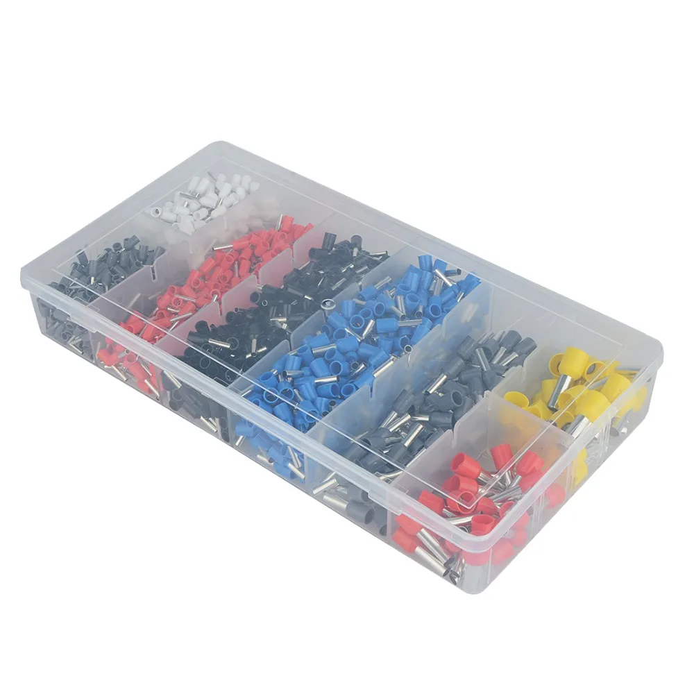 Crimper Plier Set 0.25-10mm 2 Self-adjustable Ratchat Wire Crimping Tool with 1200 Wire Terminal Crimp Connector Insulated