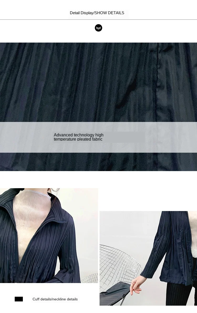 MIYAKE плиссированная куртка на молнии Ранняя весна новая свободная плиссированная куртка большого размера тонкая Темпераментная Женская куртка большого размера