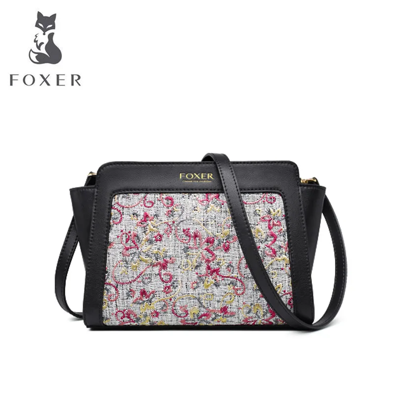 

women leather bag 2019 new embroidered fashion temperament ladies shoulder messenger bag