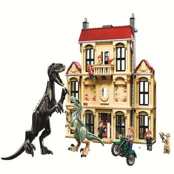 

Compatible With Lepining Jurassic World Dinosaur Indoraptor Rampage At Lockwood Estate Building Block Toys For Children