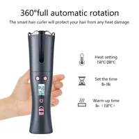 Automatic Hair Crimper USB Cordless Hair Curler Curling Iron Wand Auto Ceramic Hair Waver Professional Hair Styling Tools 2021 2