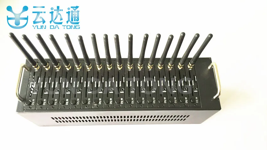 Multi-socket gsm gprs modem q24plus 16 ports modem pool AT command Quad band Bulk SMS Recharge system USSD STK IMEI changeable