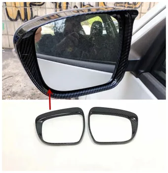 

ABS Carbon fibre Car rearview mirror block rain eyebrow cover trim For Nissan QASHQAI J11 2016 -2018 Car Styling Accessories
