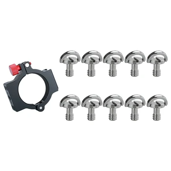 

10 Pcs D-Ring 1/4Inch Mounting Mount Screw Thread & 1 Pcs 1/4 Adapter Ring Mount Extension Bracket Clip Adapter Clamp