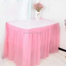 Одноразовые настольные юбки для свадебного украшения DIY день рождения, мероприятие, вечеринка с скатертью для украшения дома 70x420 см