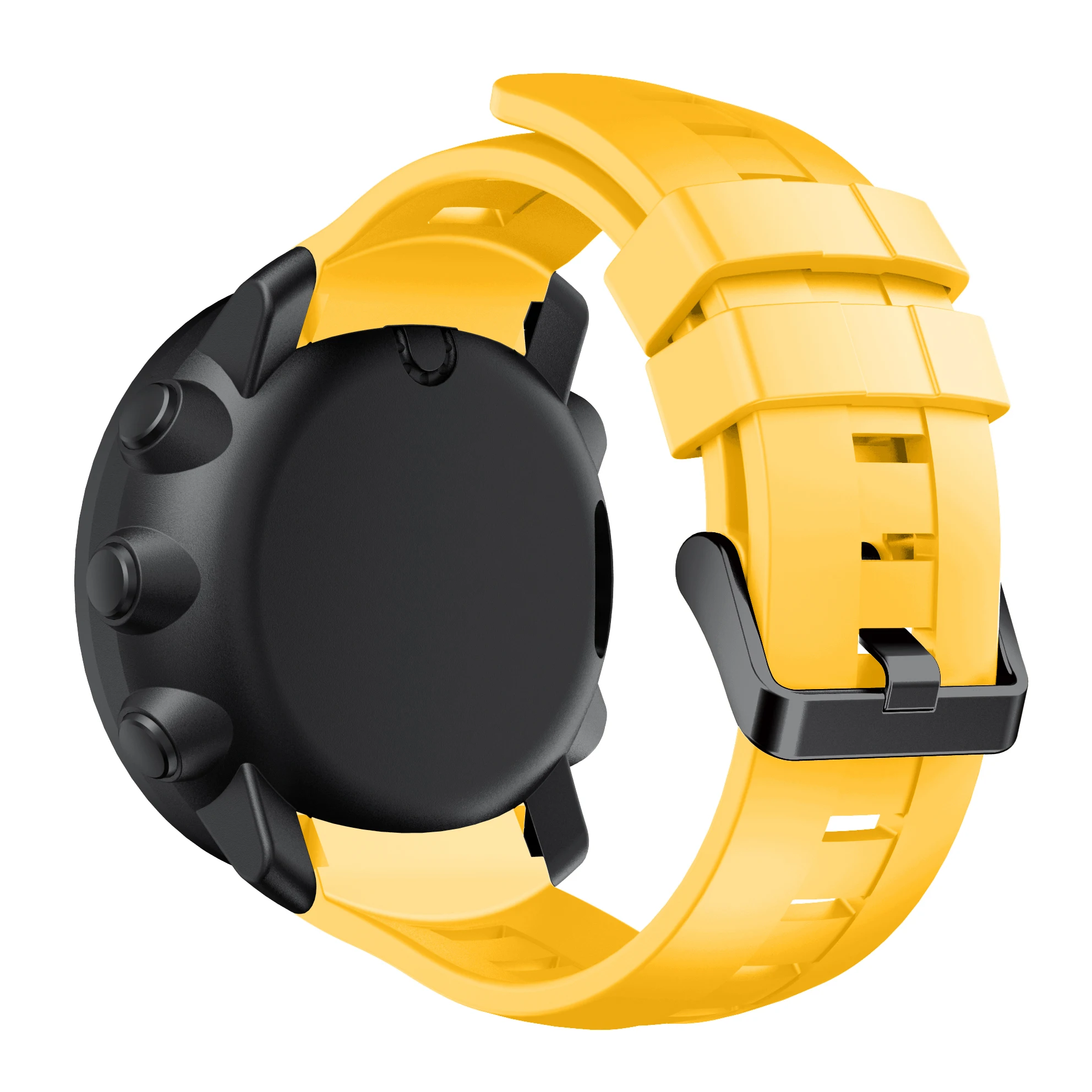 Yayuu, ремешок для часов, спортивный ремешок, силиконовый ремешок, совместимый для Suunto Ambit3, вертикальные Смарт-часы с металлической пряжкой, браслет - Цвет: Yellow