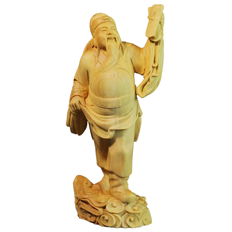 Exquisite Wooden Eight Immortals Crossing the Sea Sculpture, Handcrafted Daoist Figures for Longevity and Home Decoration 5