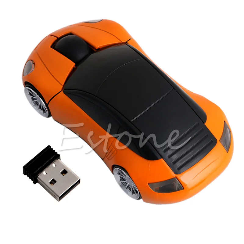 O 2,4G 1600 dpi Мышь USB приемник беспроводной светодиодный светильник форма автомобиля оптические мыши - Цвет: O