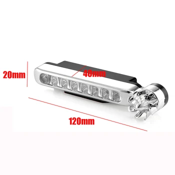 

Motorcycle Daytime Running Light Warning Lamp 8-LED Wind Powered Bulbs Auto 2pcs