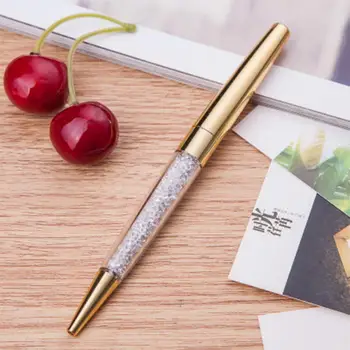 

Metal Rhinestone Writing Pen Crystal Ball-Point Pen Ballpoint Fashion School Gifts Supplies Fast Shipping Color Pick Students