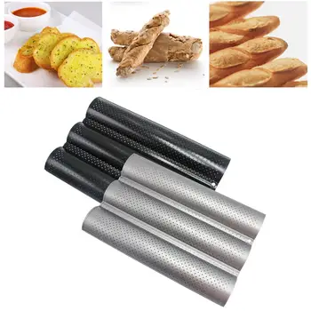 

Nonstick Perforated Baguette Pan 3 Wave Loaf Bake Mold Toast Cooking Bakers 3 Gutter Oven Toaster Pan for for French Bread Bakin