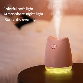 

270ML Ultrasonic Air Humidifier Cute Piglet USB Essential Aroma Diffuser Car Air Purifier Mist Maker With Colorful Night Lights