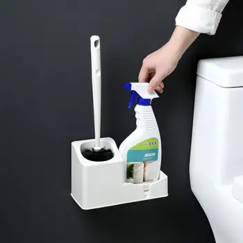

Japanese Style Toilet Brush Set Wall-Mounted Bathroom Toilet Cleaning Brush Without Dead Corner Wash Toilet Brushes