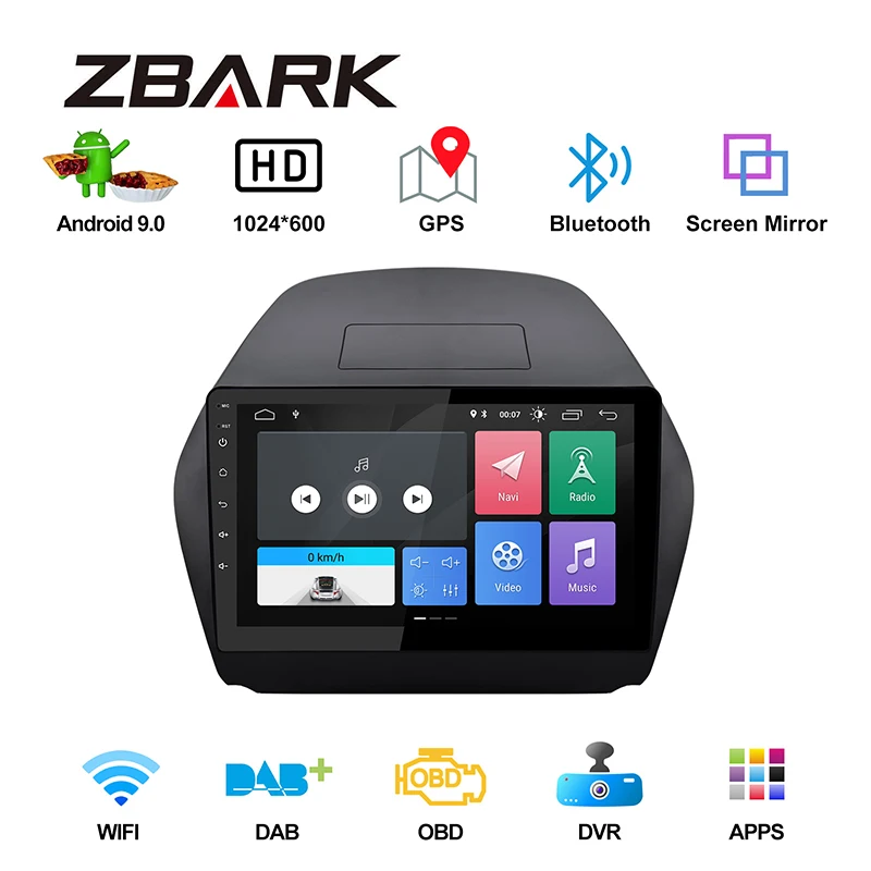 Best android 9.0 car Radio Multimedia Player HD  Navigation GPS 2 din For Hyundai ix35 Tucson 2009 2010 2011 2012 2013 2014 YHTK029 3