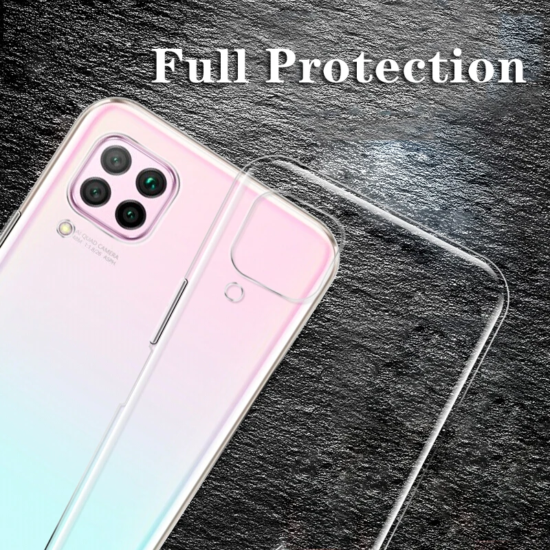 Чехол для Huawei P40 Lite прозрачный мягкий силиконовый чехол-накладка из тпу Nova 6 SE