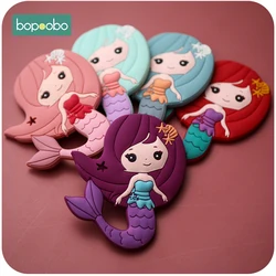 Bopoobo mordedor de silicona con dibujos animados para bebé, mordedor de Color sirena sin BPA, mordedor Multicolor, 1 ud.