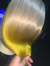 Recto 613 rubia Color degradado 13x4 transparente Peluca de encaje de cabello humano sin costuras nudos blanqueados 4x4 Closure13x6 peluca Frontal de encaje