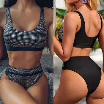 

2020 venus vacation new style Women's black split swimsuit sexy bikini sexy women bathing suit beachwear