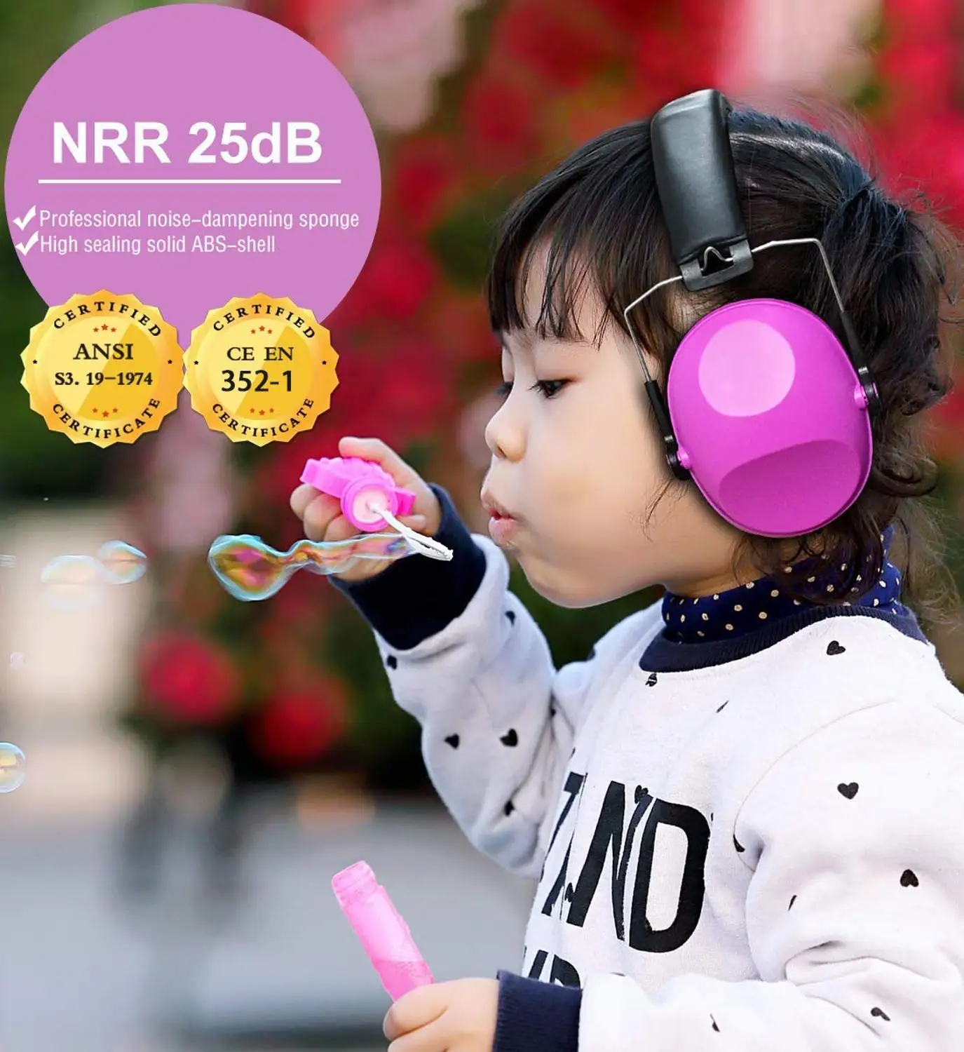 Safurance Kids  Earmuff 6 Months18 Years Old Child Baby Hearing Earmuffs Headphoe  Reduction Ear Protection Safety  Muffs